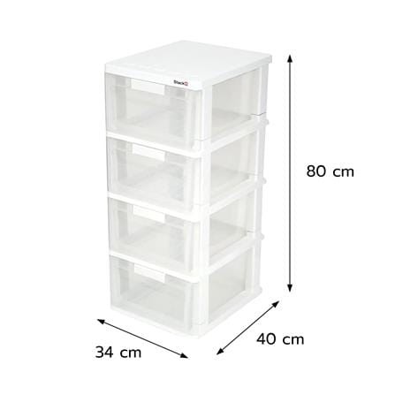 ตู้ลิ้นชัก 4 ชั้น STACKO MAX(S) 34x40x80 ซม. สีใส_5