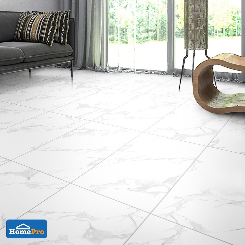 กระเบื้องพื้น 60x90 ซม. สโนว์ มาเบิล ขาว 1.08M2