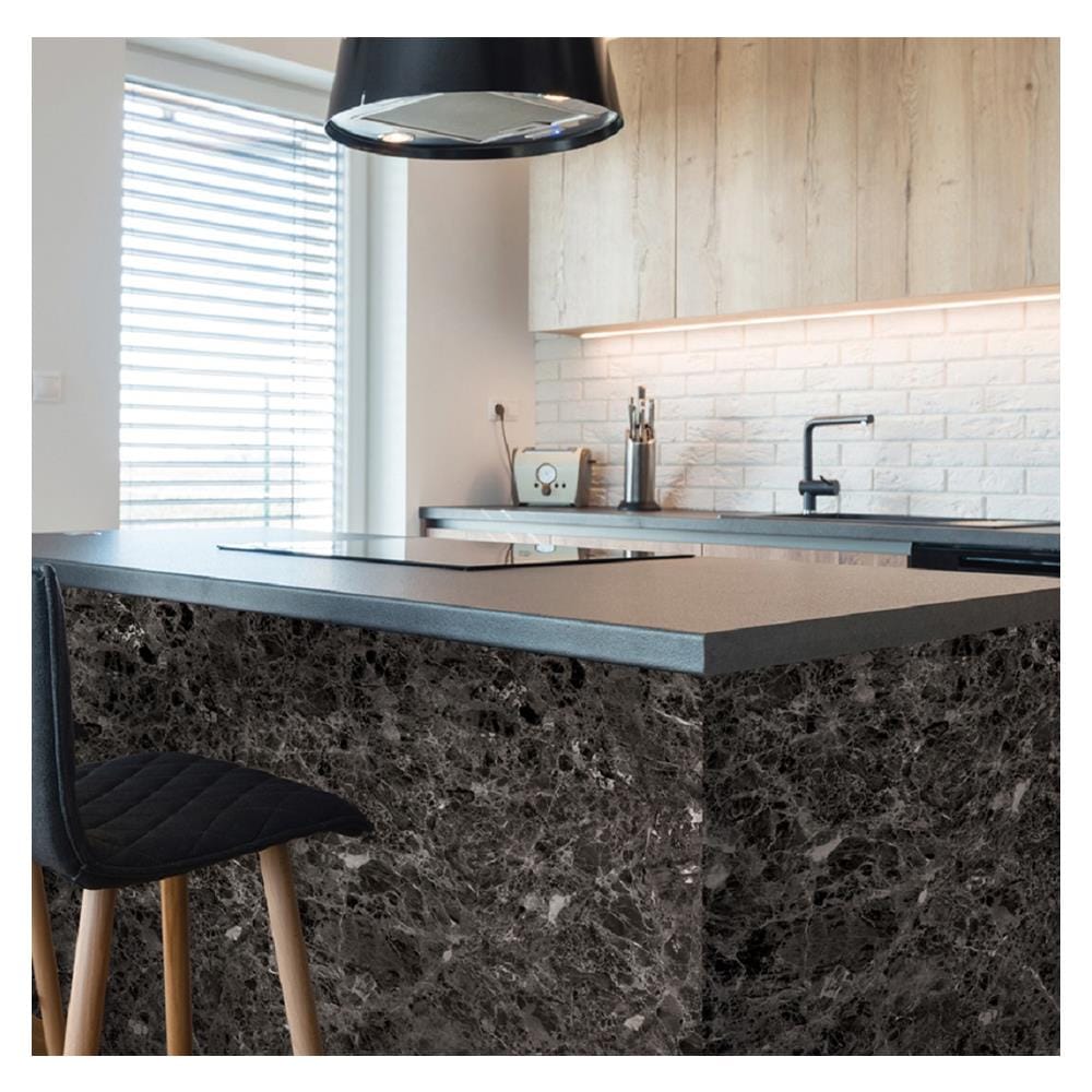 วอลล์สติ๊กเกอร์ DIY STIXMATE BLACK MARBLE 1x3 ม. สีดำ