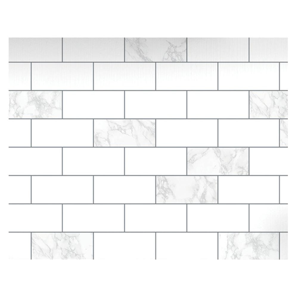 วอลล์สติ๊กเกอร์ DIY STIXMATE BRICK WH 1x3 ม. สีขาว