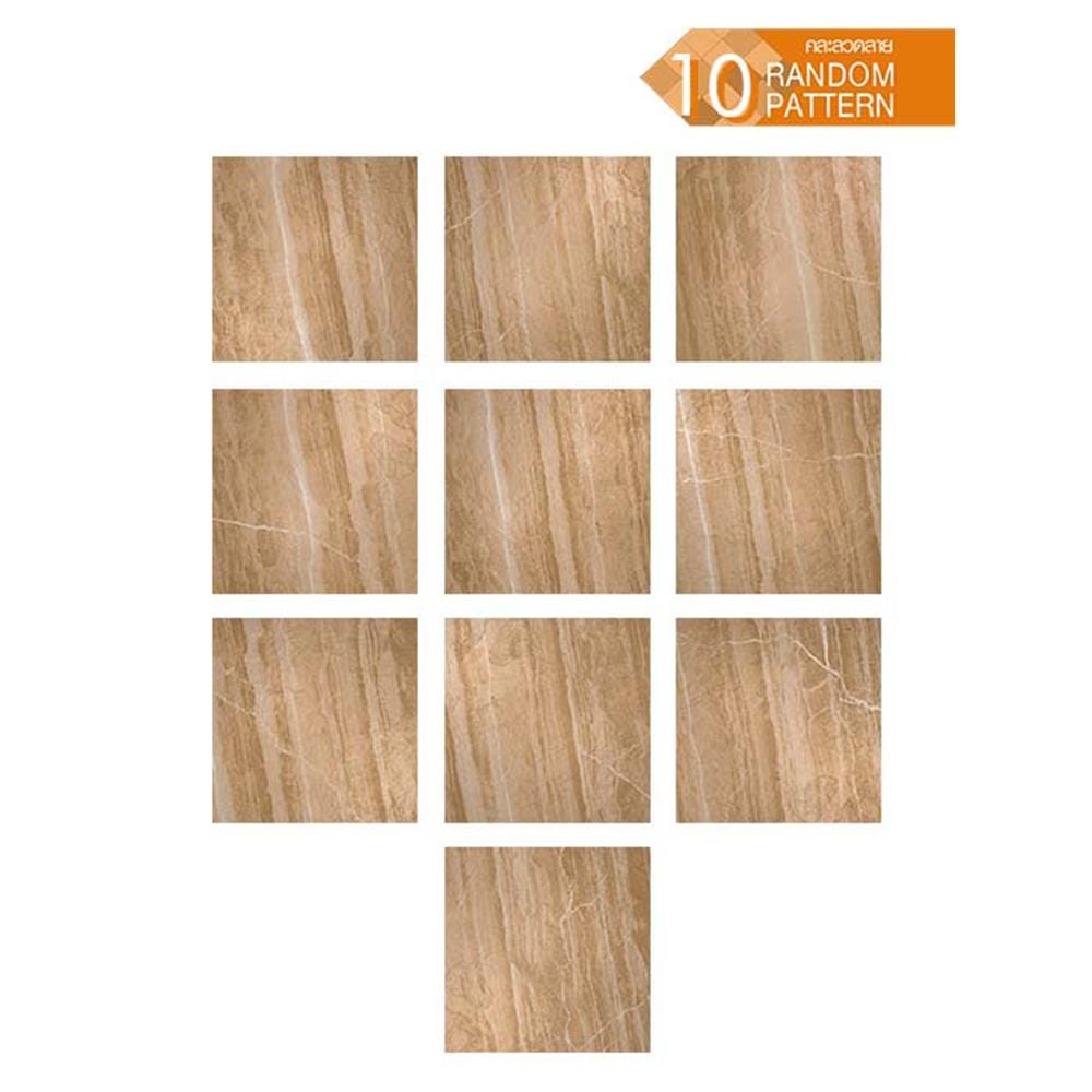กระเบื้องพื้นพอร์ซเลน  16x16 นิ้ว COTTO ฮาร์โมไนซ์ สโตน น้ำตาล PM 0.96M2