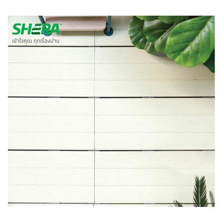ไม้พื้น SHERA ดับเบิ้ล 4 นิ้ว 20X300X2.5 ซม. สีขาวมะลิ_3