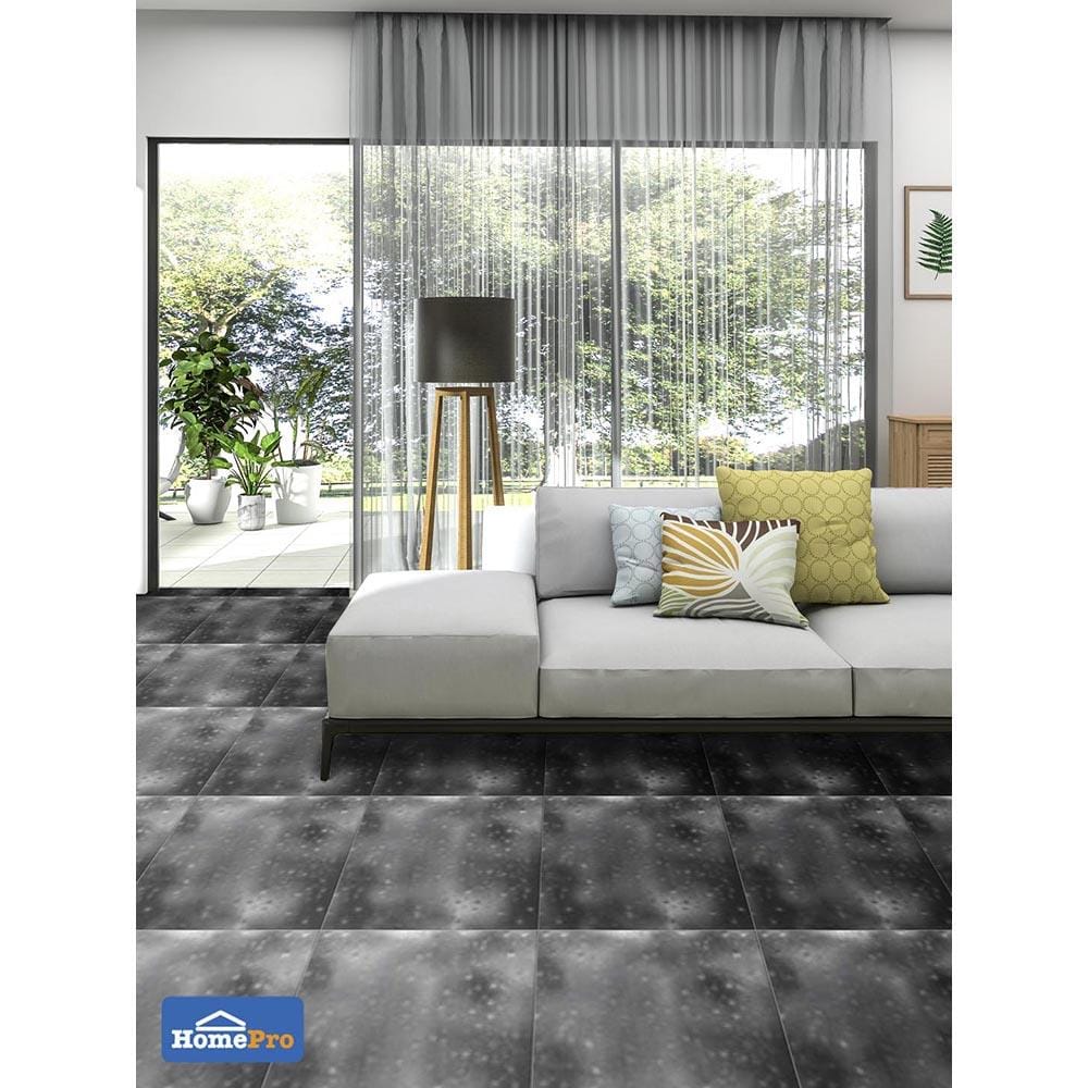 กระเบื้องพื้น 60x60 ซม. DURAGRES เรนนี่ แบล็ค A 1.44M2