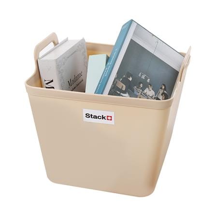 กล่องหูหิ้ว STACKO รุ่นมินนี่ เอียร่า 30x30x30.5 ซม. สีเบจ_3