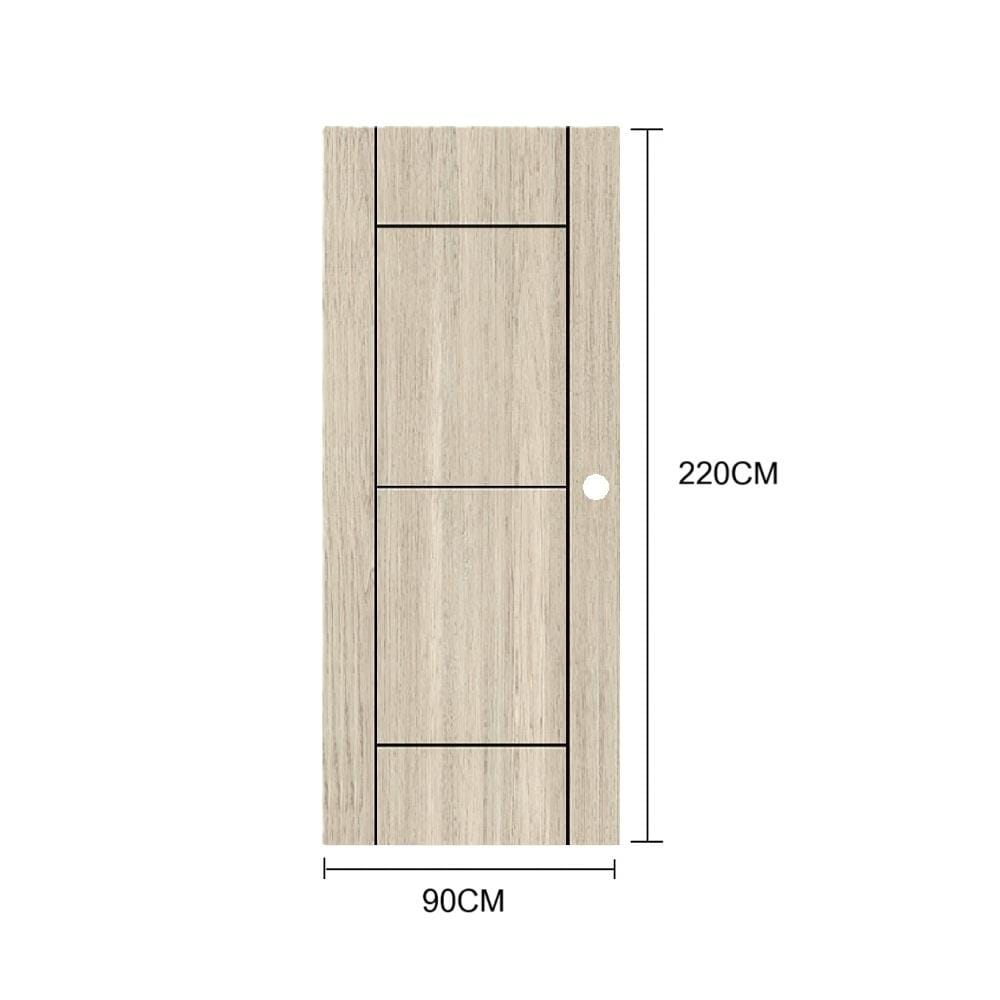 ประตูภายใน UPVC เจาะลูกบิด PARAZZO PUN04 90x220 ซม. สีเทา