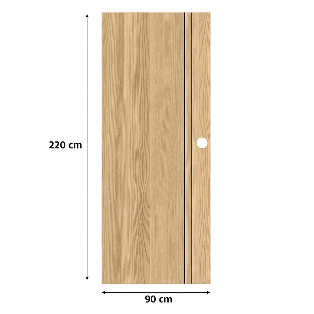 ประตูภายใน UPVC เจาะลูกบิด PARAZZO PUN02 90x220 ซม. สีบีช