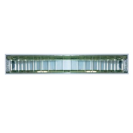 โคมตะแกรงติดลอย RACER LINEAR LOUVER 2x18 วัตต์ สีขาว