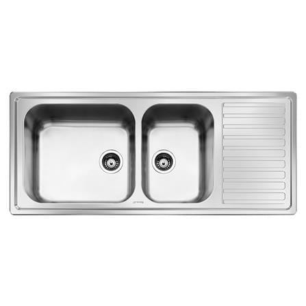 ซิงค์ฝัง 2หลุม 1ที่พัก SMEG LG116D-2 สเตนเลส