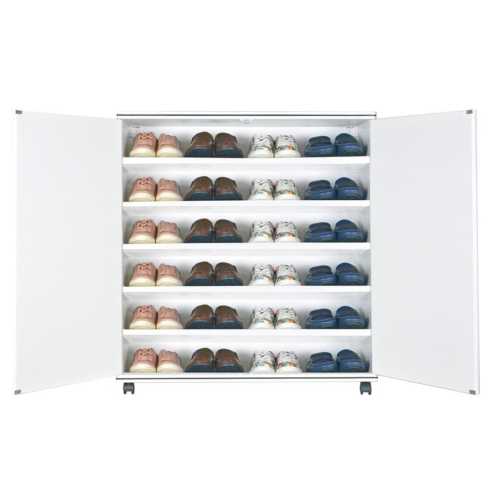 ตู้รองเท้าสำเร็จ 6 ช่อง KING สีเคริฟ์-ขาว