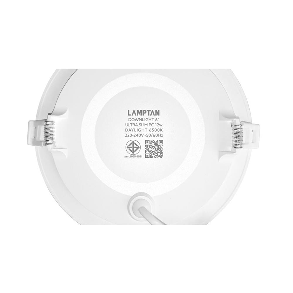 ดาวน์ไลท์ LED LAMPTAN ULTRA SLIM PC 6 นิ้ว 12 วัตต์ DAYLIGHT สีขาว