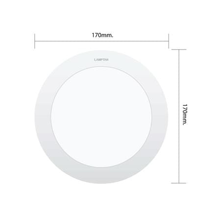 ดาวน์ไลท์ LED LAMPTAN ULTRA SLIM PC 6 นิ้ว 12 วัตต์ DAYLIGHT สีขาว_6