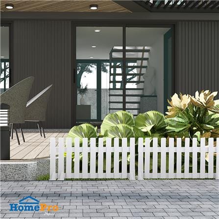 รั้วไม้เต็งตั้งพื้น SPRING 70x35 ซม. สีขาว