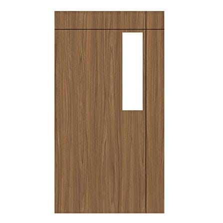 ประตู UPVC ไม่เจาะลูกบิด PARAZZO ED บานกระจกฝ้า 100X200 ซม. สีวอลนัท