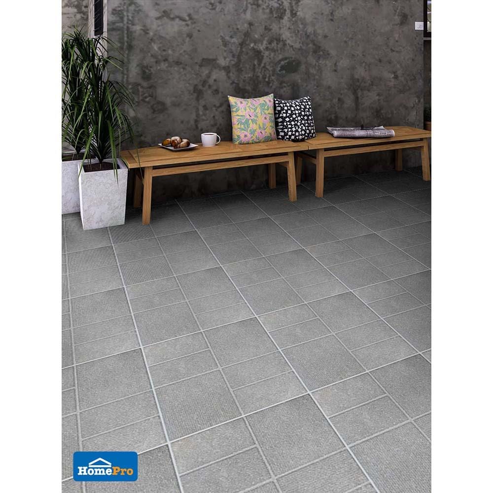 กระเบื้องพื้นพอร์ซเลน  16x16 นิ้ว COTTO คาสซาโน เทาอ่อน PM 0.96M2