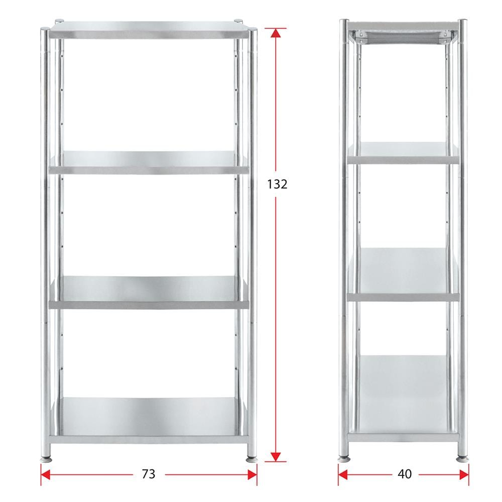 ชั้นวางของ 4 ชั้น QLINE สแตนเลส