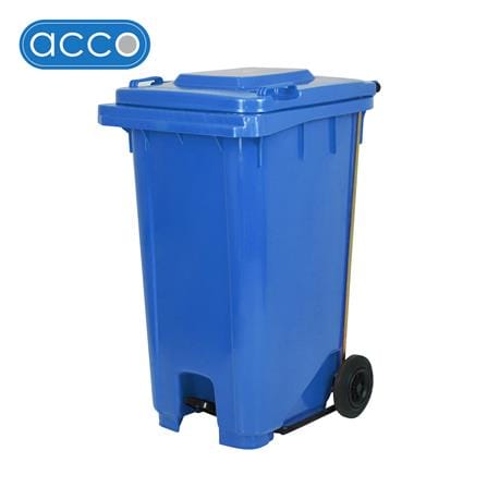 ถังขยะเหลี่ยมขาเหยียบ ฝาเปิด-ปิด ACCO 240 ลิตร สีน้ำเงิน_0