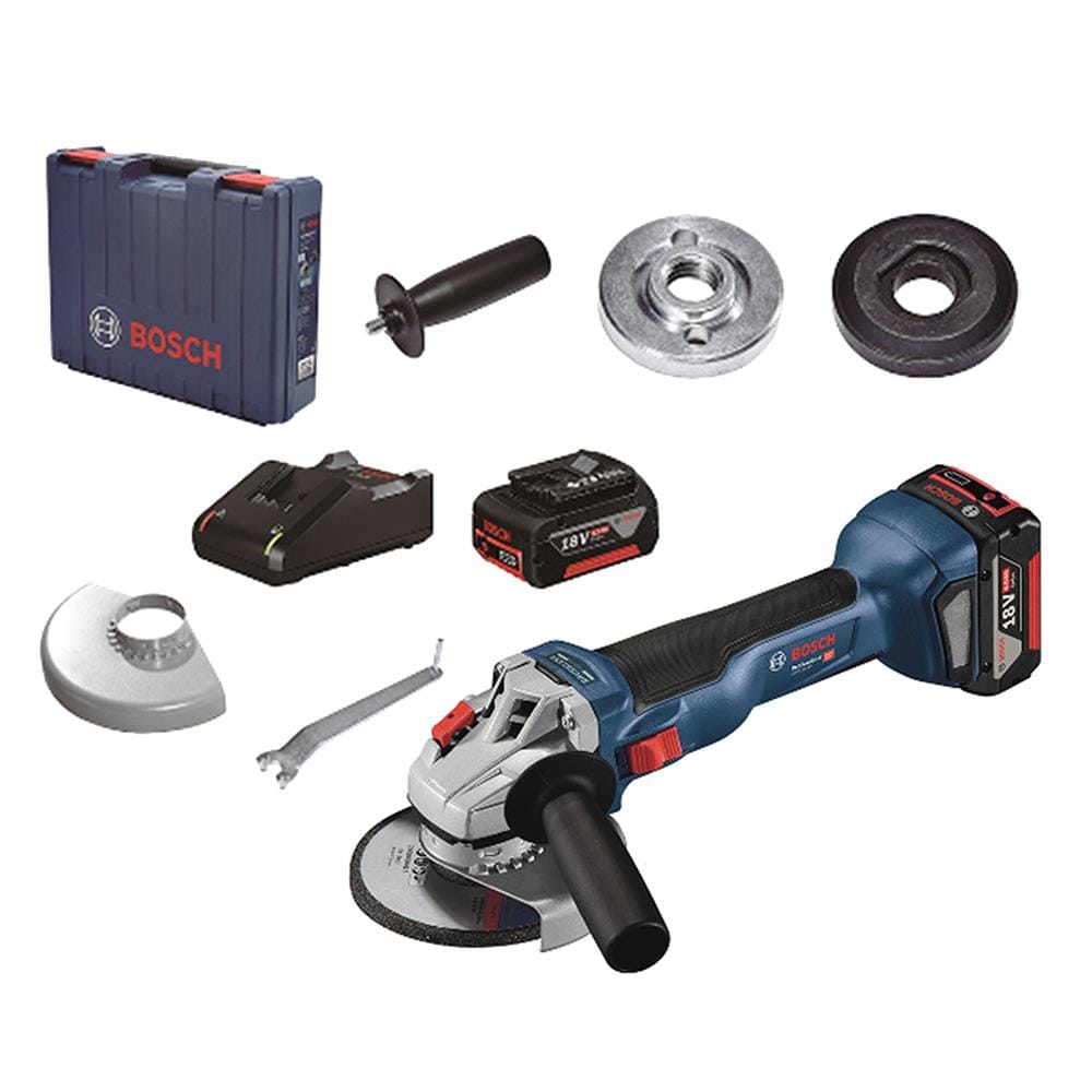 เครื่องเจียรไร้สาย (พร้อมแบตเตอรี่) BOSCH GWS18V-10 4 นิ้ว 18 โวลต์