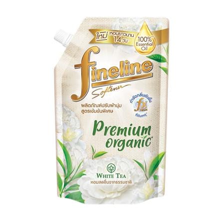 รีฟิลน้ำยาปรับผ้านุ่ม FINELINE PREMIUM ORGANIC 440 มล. WHITE TEA