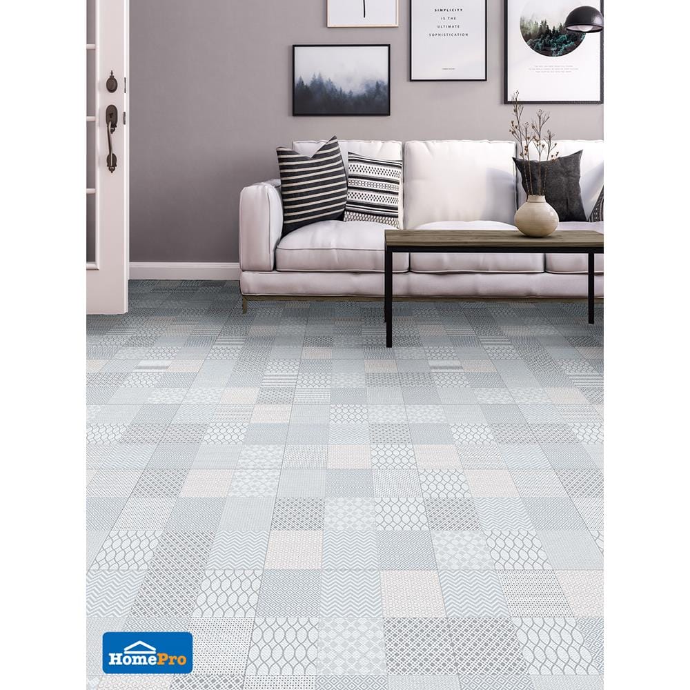 กระเบื้องพื้น 16x16 นิ้ว DURAGRES ลาซา เทา 0.96M2