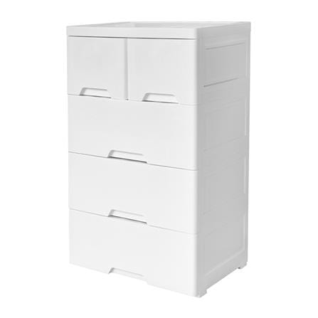 ตู้ลิ้นชัก 4 ชั้นทึบ STACKO NEAT 58x40x93.5 ซม. สีขาว_0