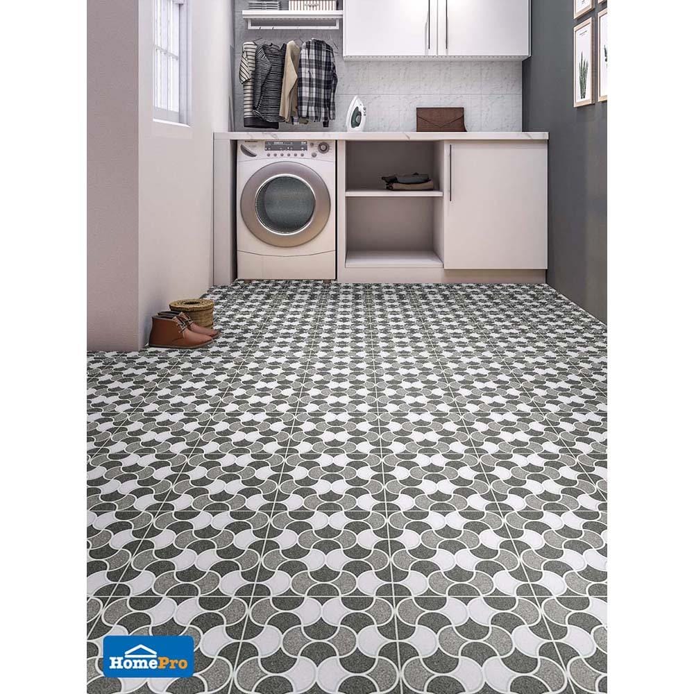 กระเบื้องพื้น 8x8 นิ้ว DURAGRES โดโนแวน เทาเข้ม A 1 ตร.ม.