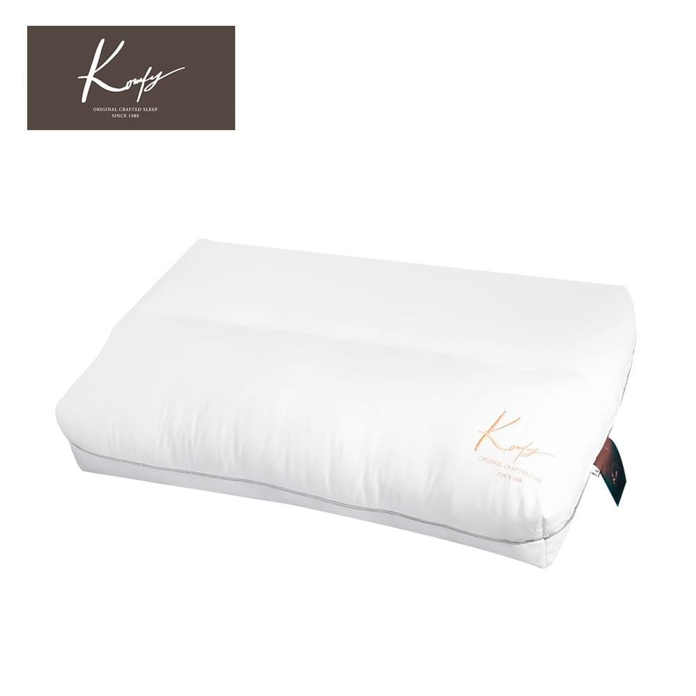 หมอนสุขภาพ ใยสังเคราะห์ KOMFY KRAFTED KONTOUR ไซส์ M 16x27 นิ้ว สีขาว