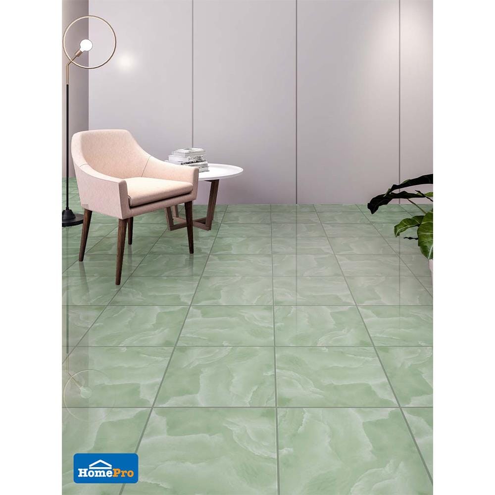 กระเบื้องพื้น 12x12 นิ้ว TARA รีว่า เขียว PM 1M2