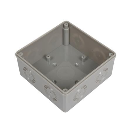WATERPROOF PLASTIC JUNCTION BOX WITH CLEAR LID ELECKTA 4X4IN GREY