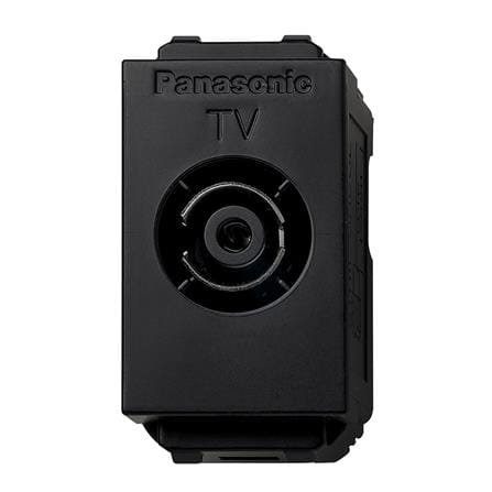 เต้ารับโทรทัศน์ 75 โอห์ม PANASONIC WEGN2501 สีดำ