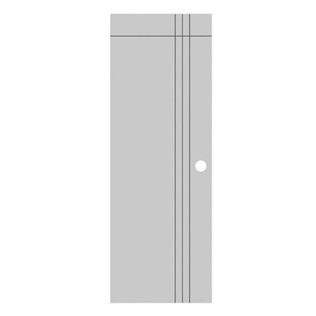 ประตูภายนอก UPVC PARAZZO PUN08 80X200 ซม. สีเทา เจาะลูกบิด_0