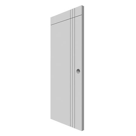 ประตูภายนอก UPVC PARAZZO PUN08 80X200 ซม. สีเทา เจาะลูกบิด_1