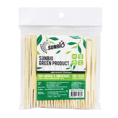 ไม้จิ้ม BIRCH WOOD SUNBIO แพ็ค 100 ชิ้น/ชุด_0