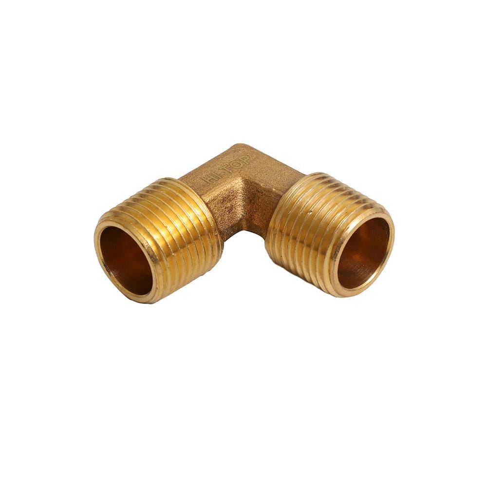ข้อต่อข้องอ เกลียวนอก-นอก HI-TOP MML 4-4 หุน (1/2-1/2 นิ้ว) สีทอง