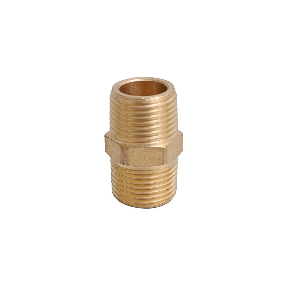 ข้อต่อตรงเกลียวนอก-นอก HI-TOP MM 3-3 หุน (3/8 นิ้ว) สีทอง