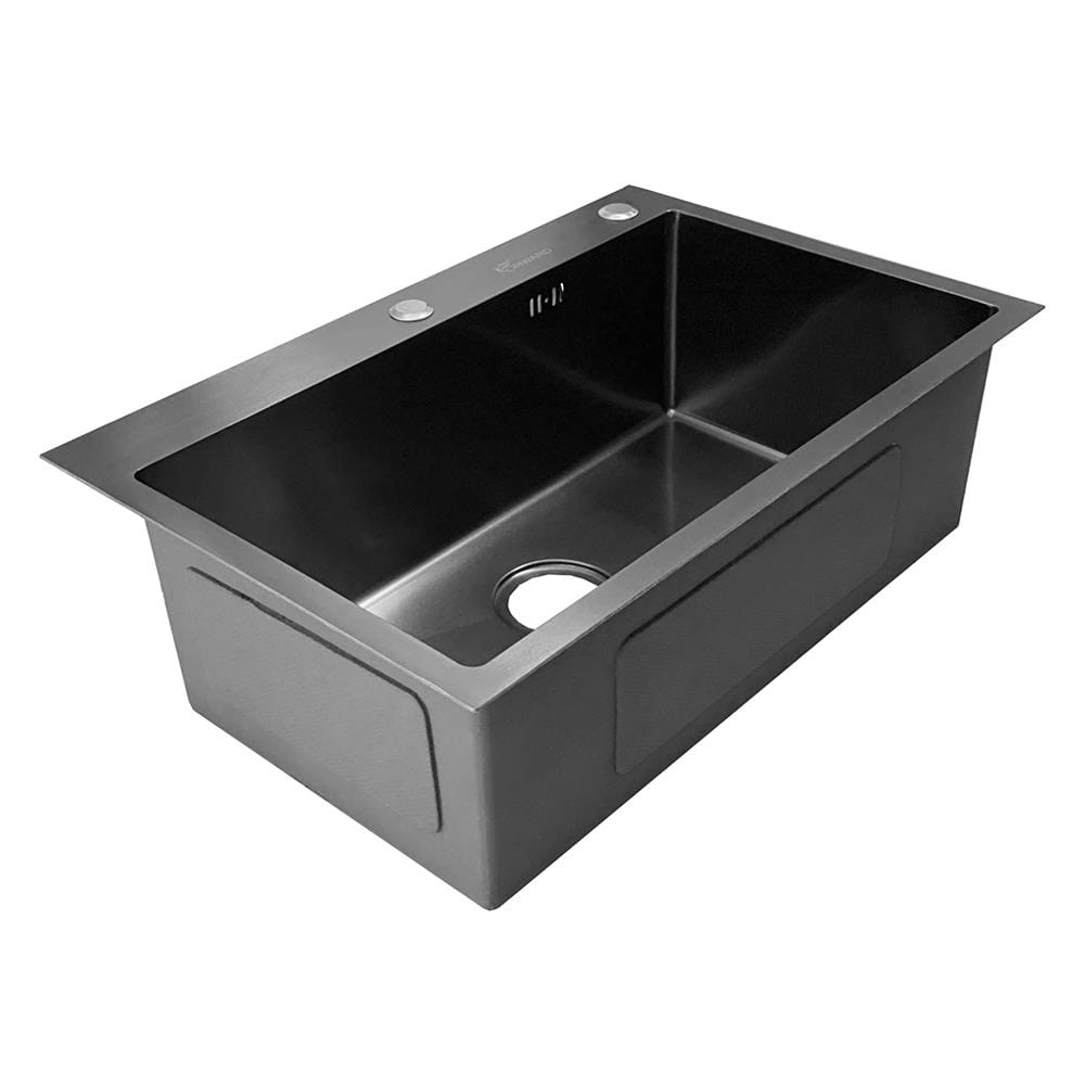 ซิงค์ฝังสแควร์ 1 หลุม THAI FORWARD FS6845 สเตนเลส ดำ