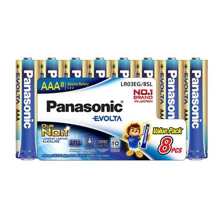 ถ่านอัลคาไลน์ PANASONIC AAA EVOLTA แพ็ก 8 ก้อน_0