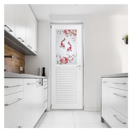 ประตู UPVC ASARA G924 ปลาคาร์ฟ 70X200 ซม. สีขาว พร้อมวงกบ ไม่เจาะลูกบิด_3