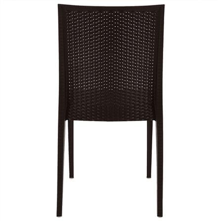 เก้าอี้พลาสติกลายหวาย SPRING RATTAN สีน้ำตาล_3