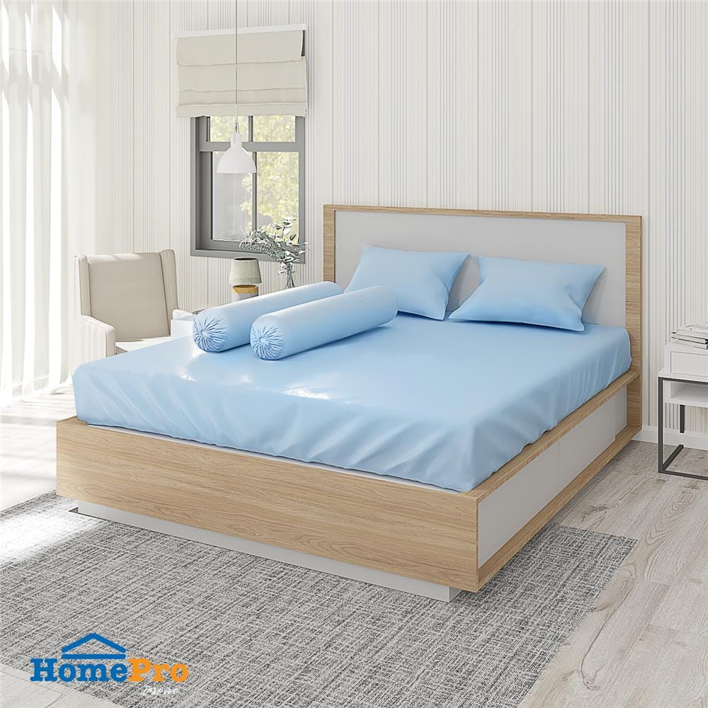 ชุดผ้าปูที่นอน 5 ฟุต 5 ชิ้น HOME LIVING STYLE SHIN สีฟ้า