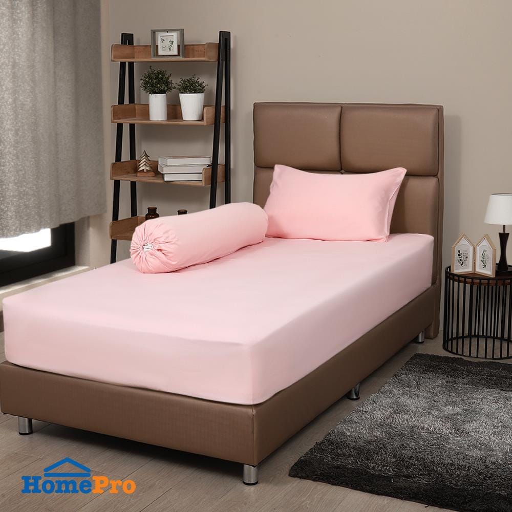 ชุดผ้าปูที่นอน 3.5 ฟุต 3 ชิ้น HOME LIVING STYLE SHIN สีชมพู_1