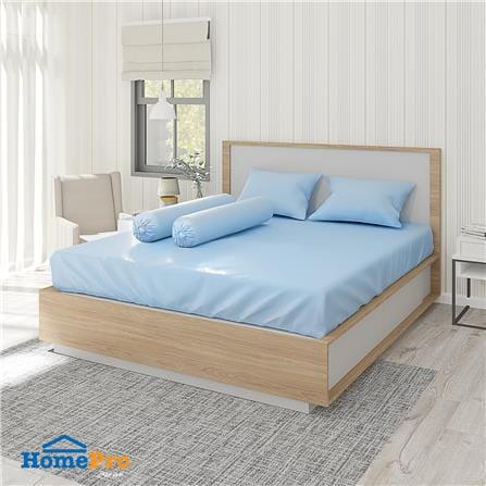 ชุดผ้าปูที่นอน 6 ฟุต 5 ชิ้น HOME LIVING STYLE SHIN สีฟ้า