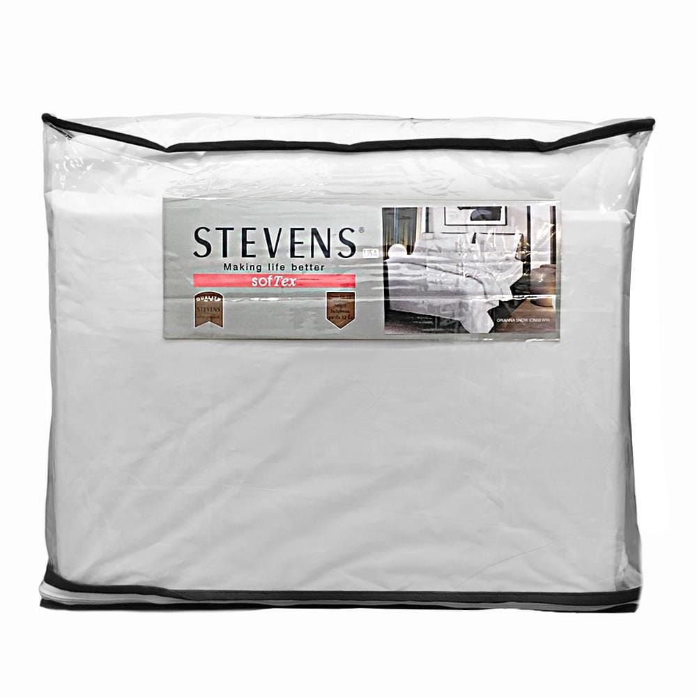 ชุดผ้าปูที่นอน 3.5 ฟุต 4 ชิ้น STEVENS SOFTEX ORIANNA SNOW