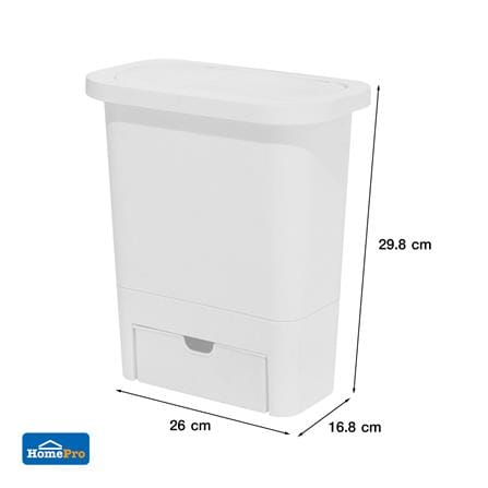 ถังขยะพร้อมที่แขวน GOMI ขนาด 7L สีขาว_5