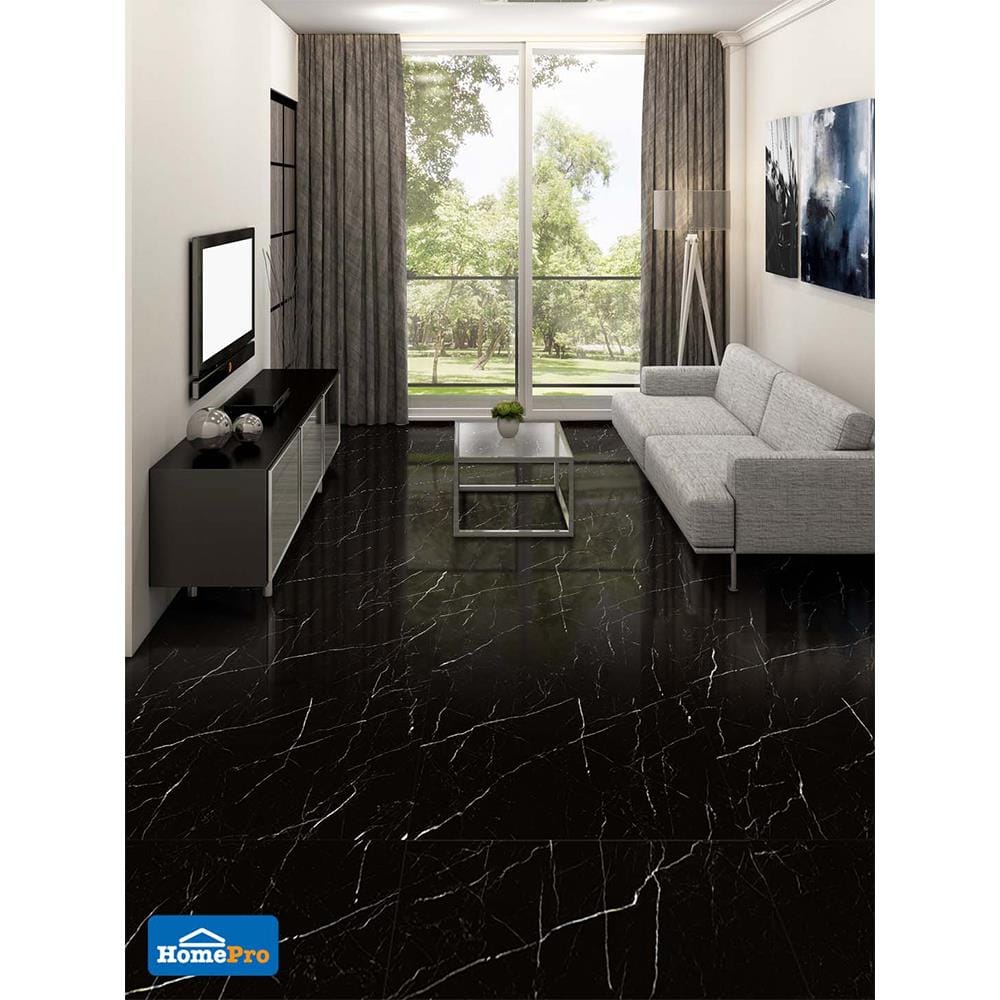 กระเบื้องพื้น 60x120 ซม. นิลกาล ดำ A 1.44M2