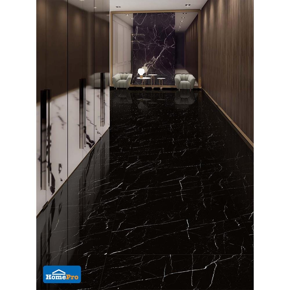 กระเบื้องพื้น 60x120 ซม. นิลกาล ดำ A 1.44M2