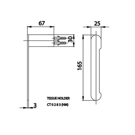 ที่ใส่กระดาษชำระ COTTO CT0283(HM) สีโครม_1