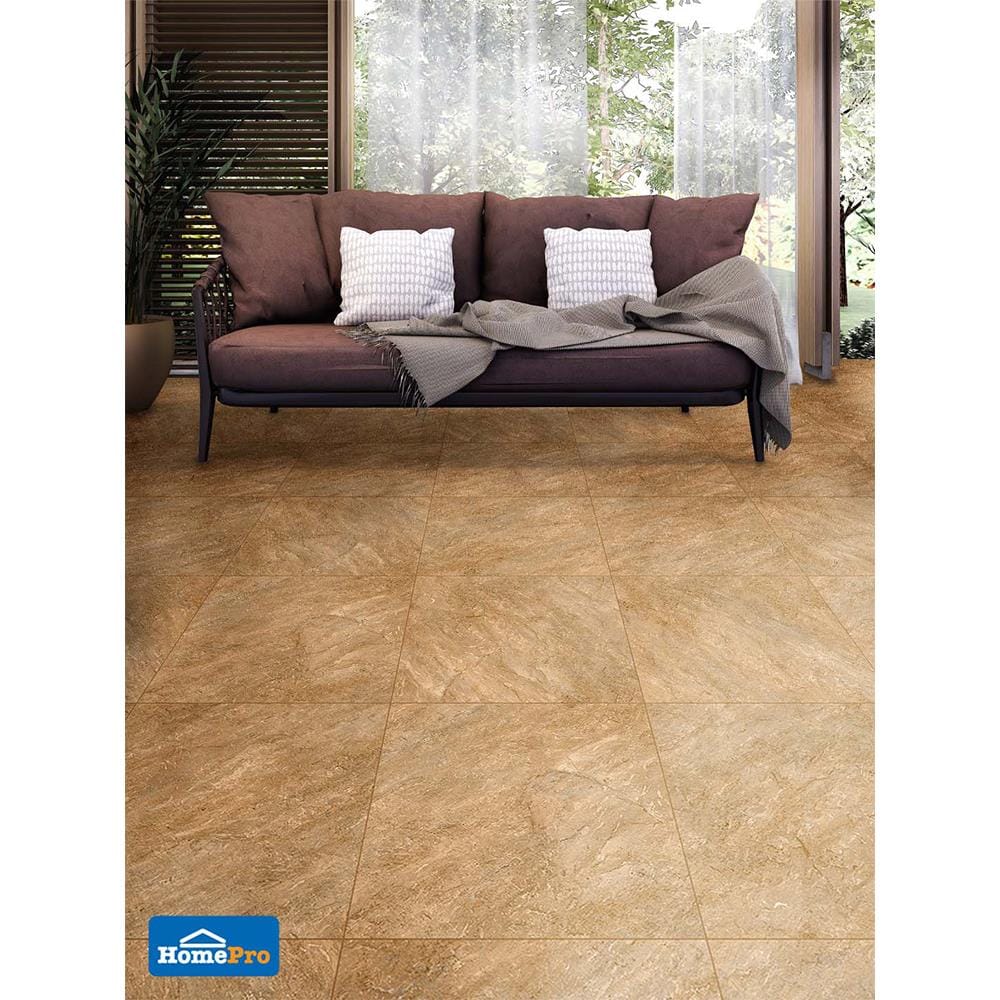 กระเบื้องพื้นพอร์ซเลน  40x40 ซม. CERGRES ควินตัน น้ำตาล A 0.96M2