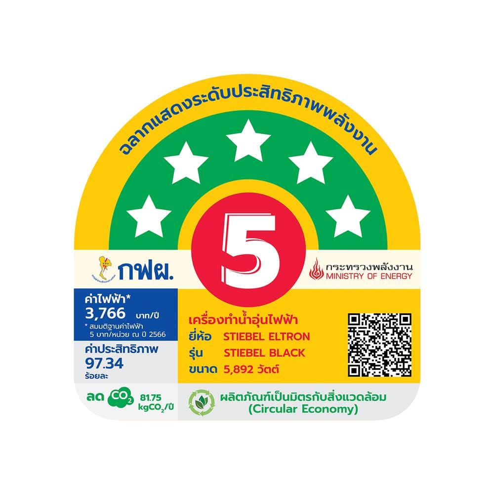 เครื่องทำน้ำอุ่น STIEBEL BLACK 6000 วัตต์ สีดำ
