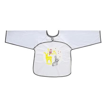 เสื้อกันเปื้อนเด็ก BEABA  ลายกระต่าย สีเทา