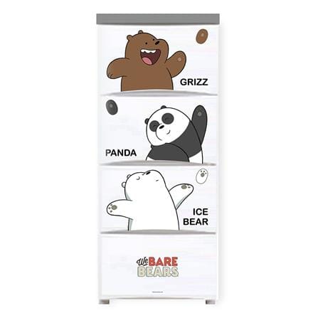 ตู้ลิ้นชัก 4 ชั้น STACKO WE BARE BEARS 34.5x41x85 ซม. สีขาว_0